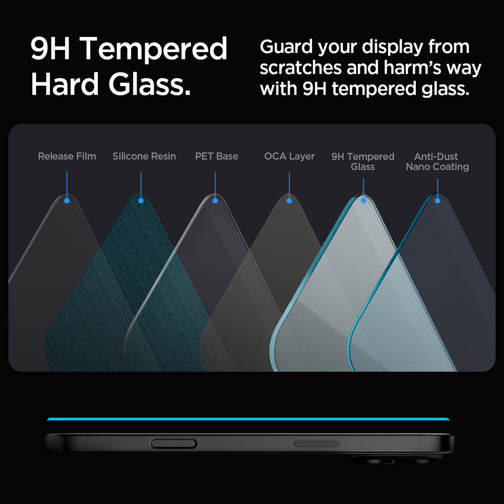 iPhone 16 Pro / 17 / 17 Pro SPIGEN Tempered Glass Protector (2PCS)