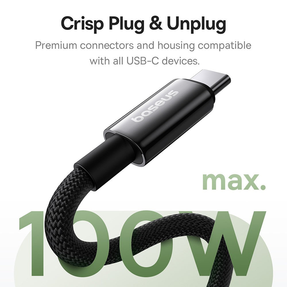 Baseus USB-C to USB-C 100W Magnetic Charging Cable -Black