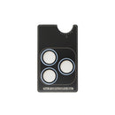Detail of the blue metal ring and tempered glass on the Kinglas camera lens protector