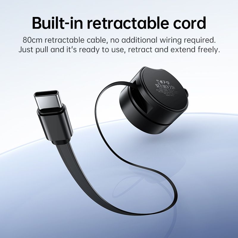 Hoco DWQ02 Qi2 3-in-1 Foldable MagSafe Charger with Retractable Cable – 15W Fast Charge