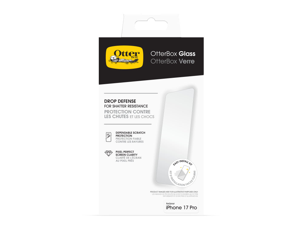 OtterBox Glass for iPhone 17 Pro retail packaging