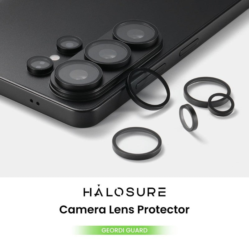 Halosure Samsung Galaxy S26 Ultra lens armour showing individual low-profile ring design