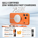 REDEFYNE charging pad Qi2.2 certified 25W charging speed comparison for iPhone 17 Pro and iPhone 16 Pro