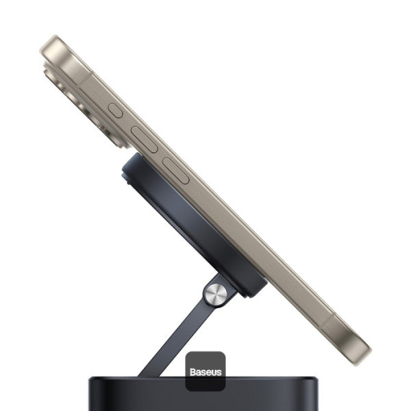 Baseus MagPro Series II magnetic stand holding iPhone at an angle OZ Tech Deals