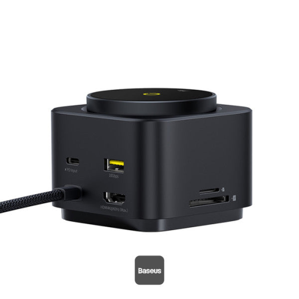 Baseus MagPro Series II angled rear view showing ports and SD slot OZ Tech Deals