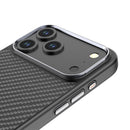 Close up of the aluminium alloy camera frame and 1500D Kevlar weave on the REDEFYNE Armor Xtreme case