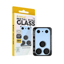 Kinglas Armor frosted metal camera lens protector in blue on an iPhone 18 Pro Max camera island