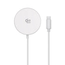 REDEFYNE Qi2.2 25W magnetic wireless charging pad in silver with attached braided cable