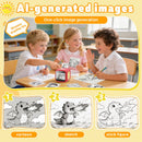 AI sticker printer with cartoon, sketch and stick figure image styles