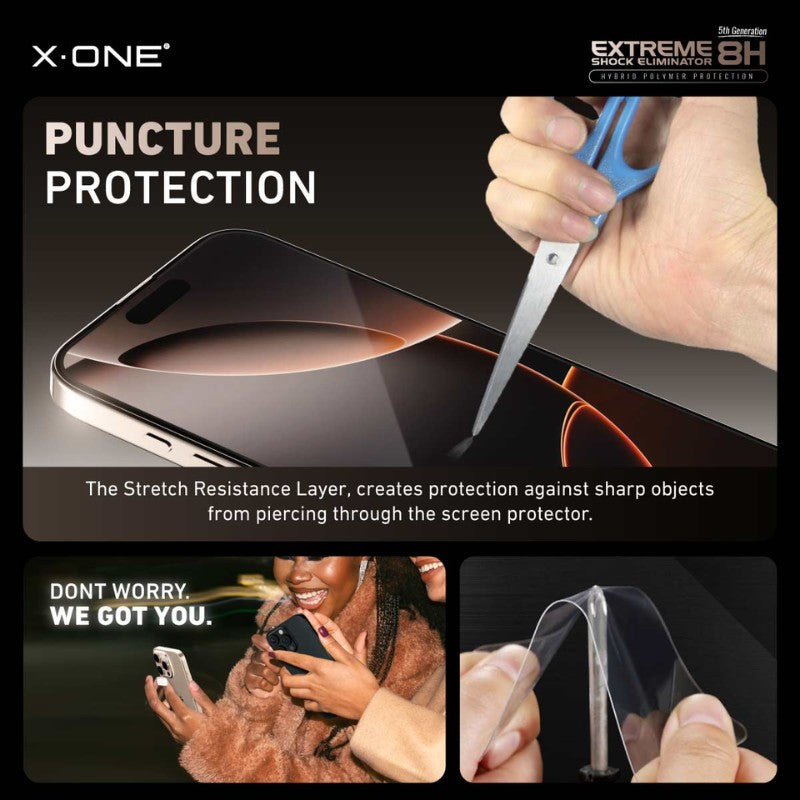 iPhone 16 Pro Max / 17 Pro Max Xone Unbreakable Polymer Clear Screen Protector