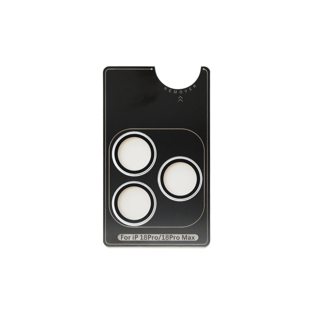Detail of the silver metal ring and tempered glass on the Kinglas camera lens protector