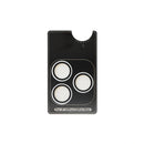 Detail of the silver metal ring and tempered glass on the Kinglas camera lens protector