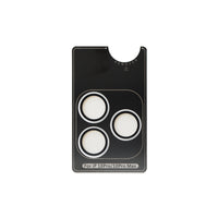 Detail of the silver metal ring and tempered glass on the Kinglas camera lens protector