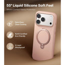 Blush Pink Torras Ostand Spin Silicone Case for iPhone 17 Pro Max