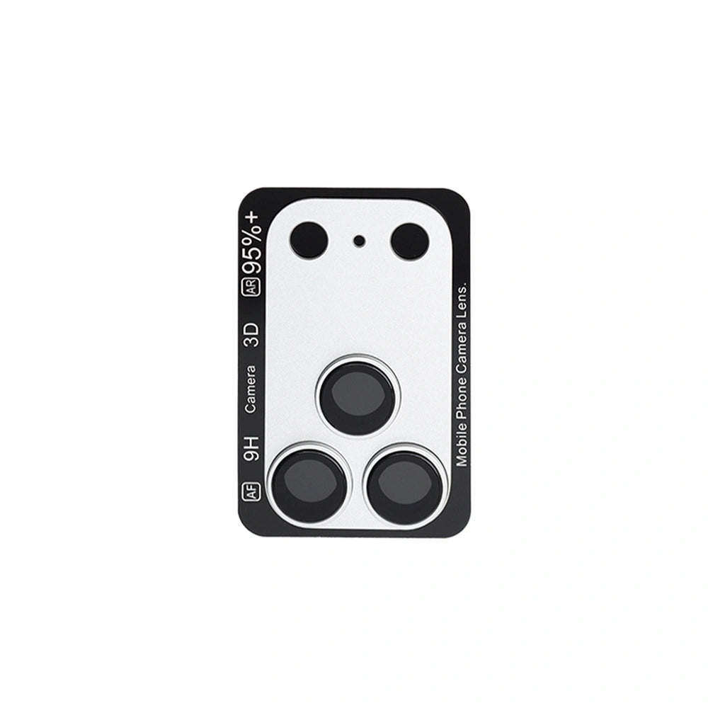 Kinglas Armor frosted metal camera lens protector in silver on an iPhone 18 Pro Max camera island