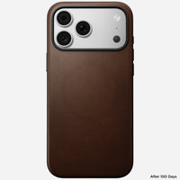 Side profile of the brown Camino Nomad Modern case for iPhone 18 Pro Max
