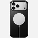 Angled view of the black Camino leather Nomad Modern case on iPhone 18 Pro Max