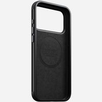 Black Horween leather Nomad Modern case for iPhone 18 Pro Max shown on its own