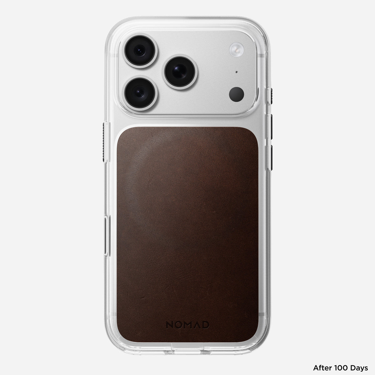 Side profile of the Nomad Clear case for iPhone 18 Pro showing TPU bumper