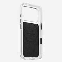 Rustic brown Nomad Clear case for iPhone 18 Pro shown on its own