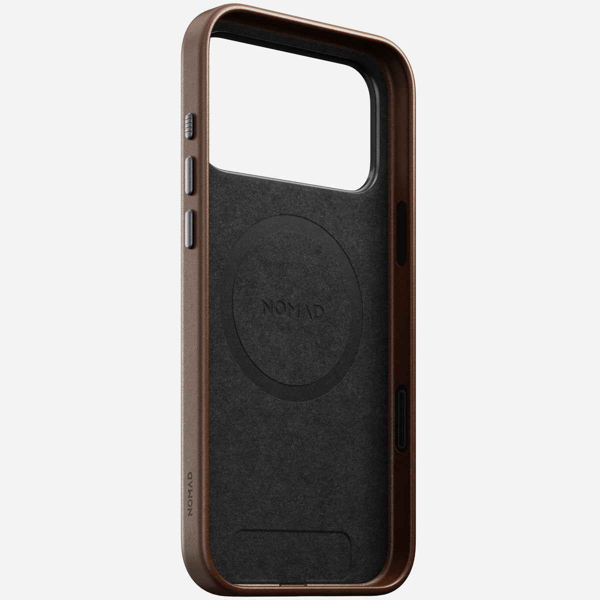 Brown Camino leather Nomad Traditional case for iPhone 18 Pro Max shown on its own