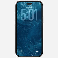 Detail of the Camino leather grain on the Nomad Traditional iPhone 18 Pro Max case