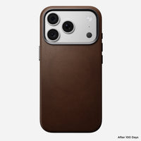 Side profile of the Nomad Traditional Camino case for iPhone 18 Pro