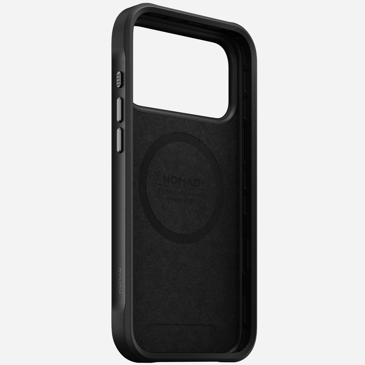 Rustic brown Horween leather Nomad Rugged case for iPhone 18 Pro Max shown on its own