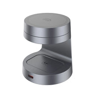 REDEFYNE Qi2.2 25W 3-in-1 foldable magnetic wireless charging station in gun metal