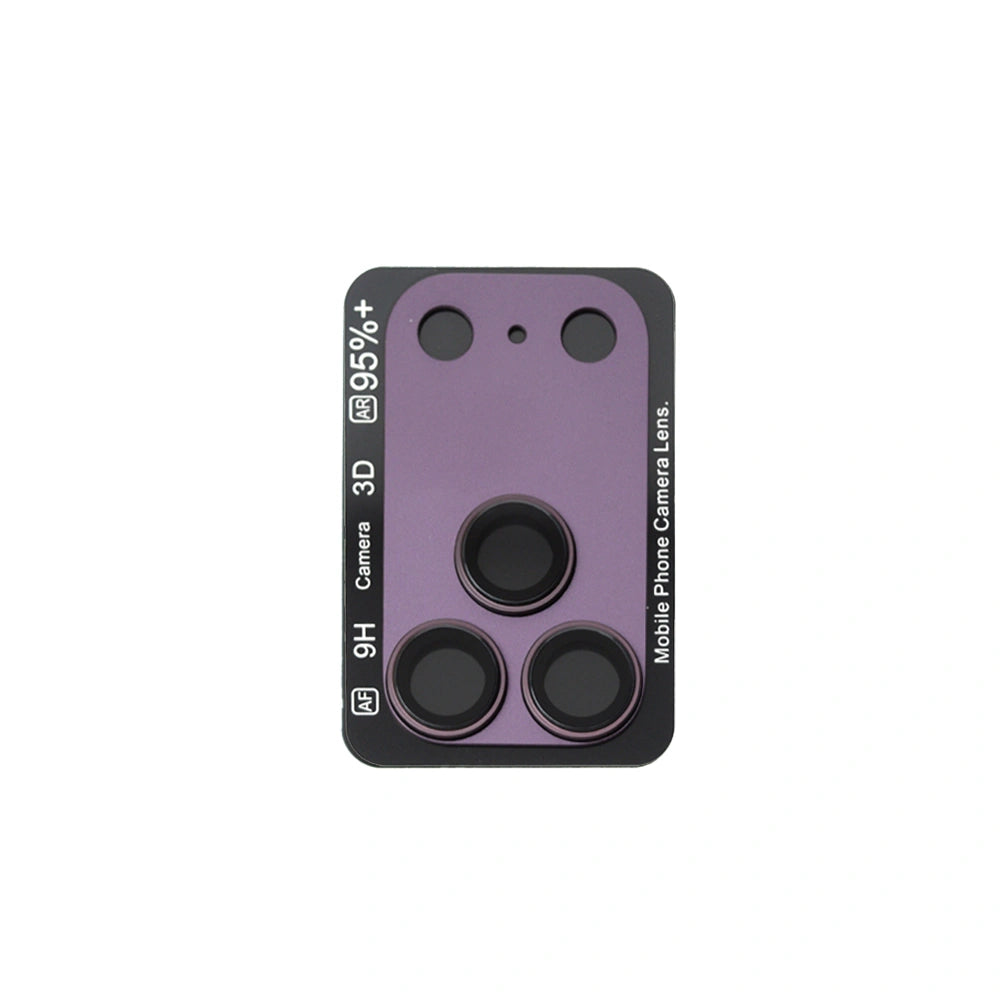Kinglas Armor frosted metal camera lens protector in wine on an iPhone 18 Pro camera island