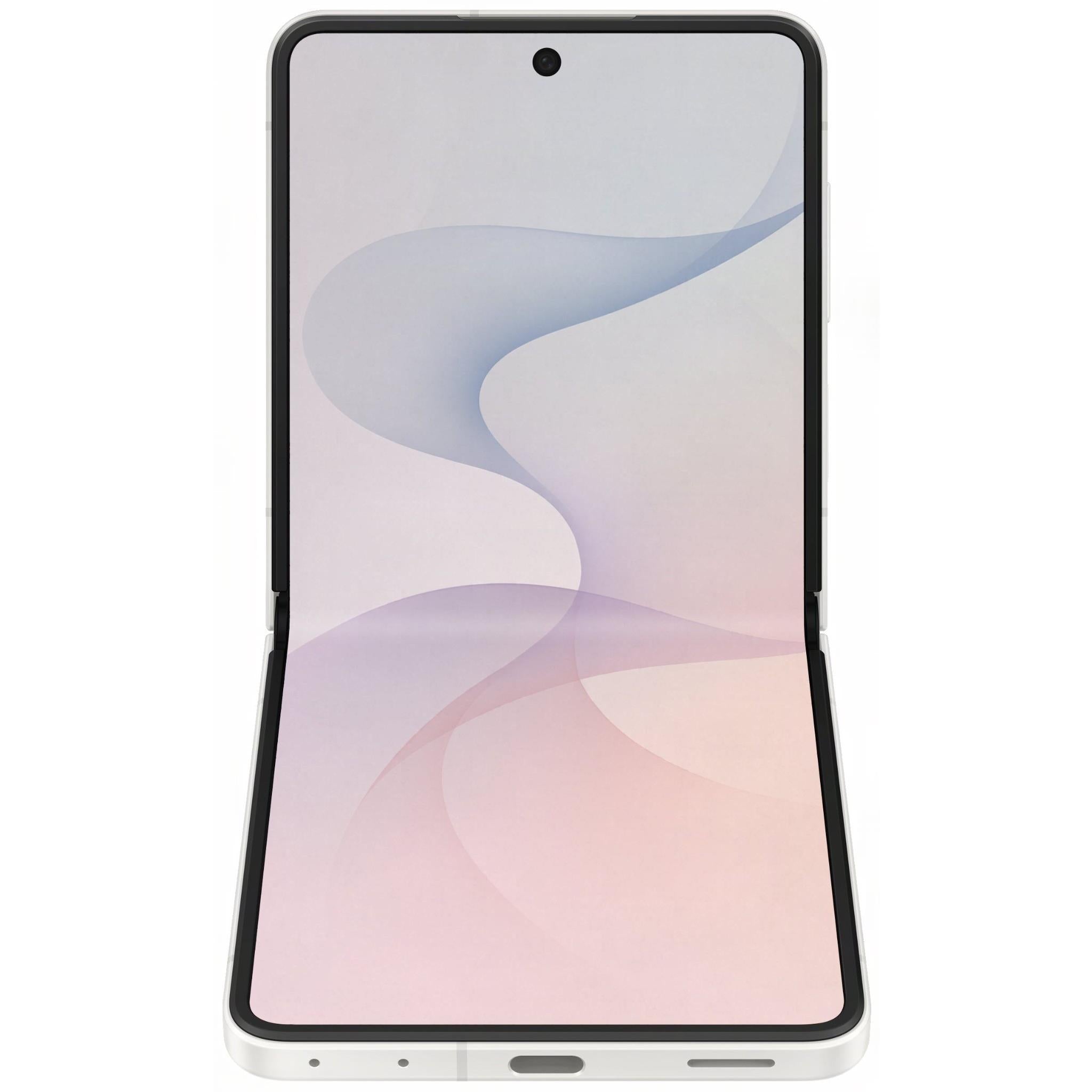 Samsung Galaxy Z Flip8 512GB in Cream - folded from the side