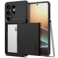 Spigen Galaxy S26 Ultra Slim Armor CS case in Black with built-in dual card slot