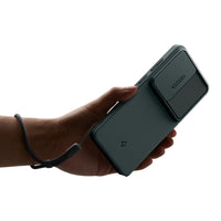 Spigen Optik Armor Galaxy S26 Ultra Abyss Green slim fit on device