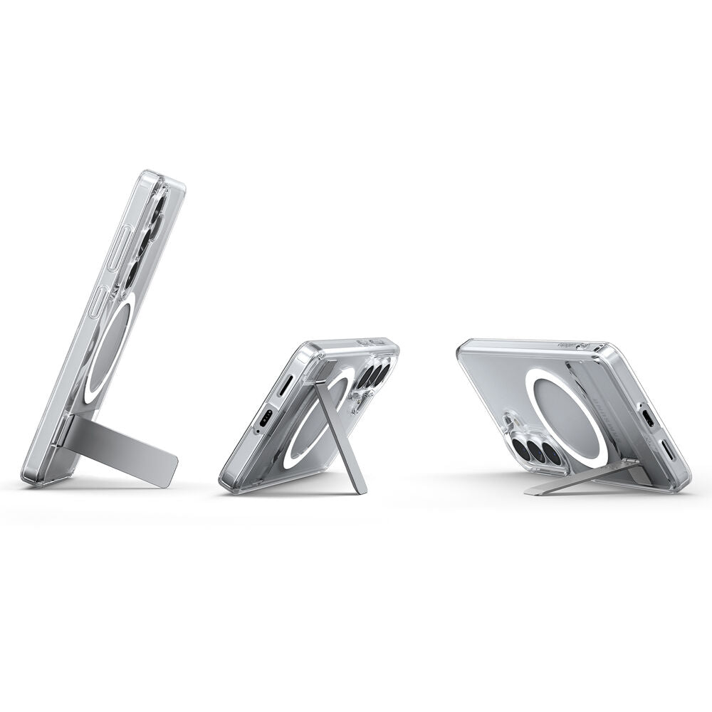 Spigen Ultra Hybrid S Galaxy S26+ crystal-clear back with MagFit ring visible