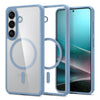 Spigen Ultra Hybrid MagFit Galaxy S26 case in Light Blue transparent back view