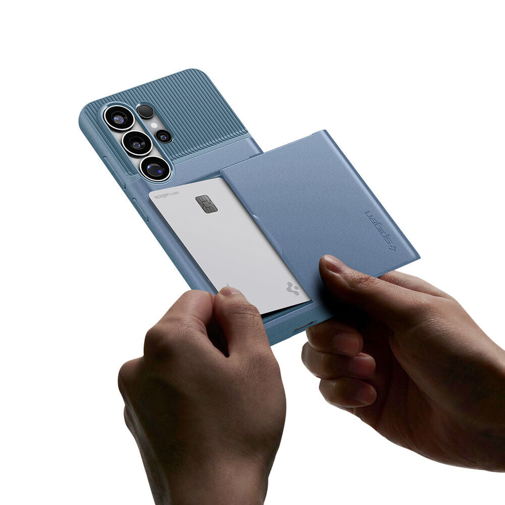 Spigen Slim Armor CS Galaxy S26 Ultra Light Blue packaging detail