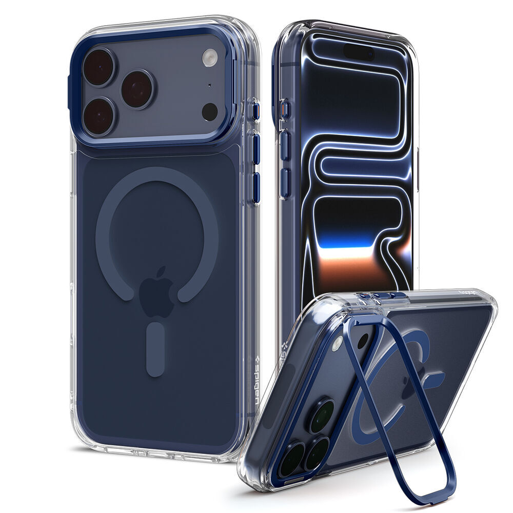 Spigen Ultra Hybrid Optik S iPhone 18 Pro Clear with Deep Blue ring