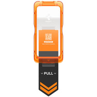 AlignMaster tray with the pull tab extended for one pull installation
