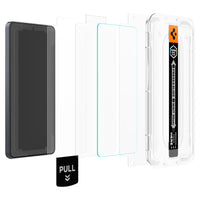 Spigen Galaxy S26 Ultra 10H tempered glass screen protector oleophobic coating close-up