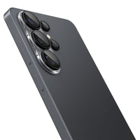 Spigen camera lens glass protector aligned on Galaxy S26 Ultra using EZ Fit tray