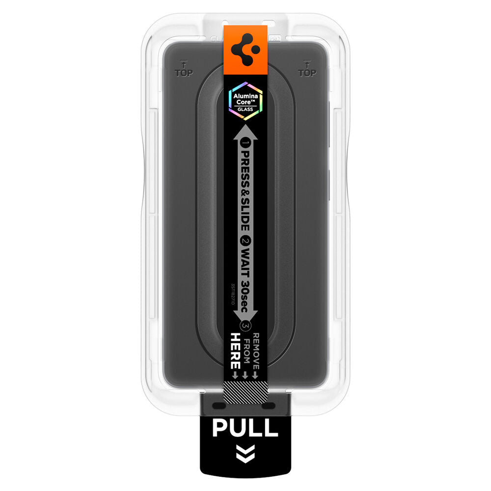 Spigen Privacy screen protector EZ Fit alignment tray auto dust removal for Galaxy S26