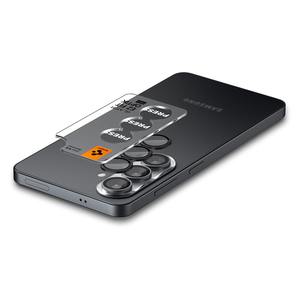 Two Spigen EZ Fit Optik Pro lens protectors with cleaning kit contents