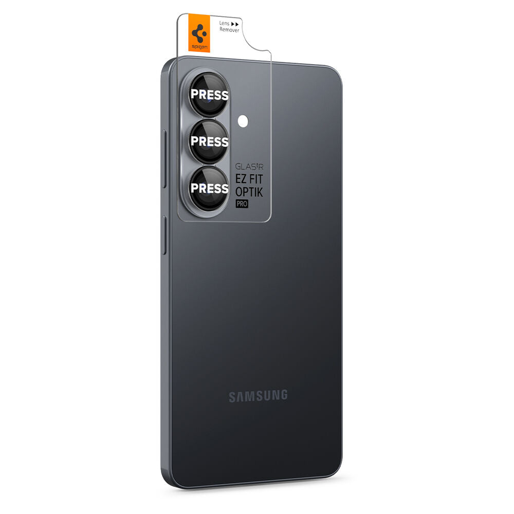 Spigen Optik Pro camera lens guard Galaxy S26 ultra-thin profile view