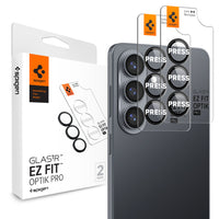 Spigen Optik Pro Galaxy S26 camera protector packaging and product detail