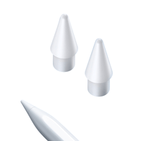 Angled view of two Baseus Smooth Writing replacement stylus tips with the stylus nib