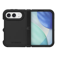 OtterBox Defender Pro XT case for iPhone Duo in Black, back and front unfolded