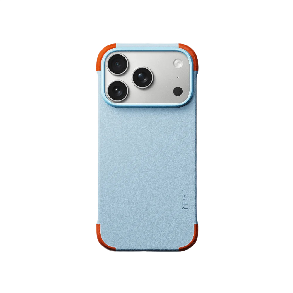 MOFT Frame MagSafe case for iPhone 17 Pro in Soothing Mist MOVAS vegan leather