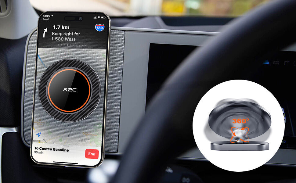 A2C MagSafe gym phone holder showing 17 N54 ultra-strong magnets with 2000g holding force