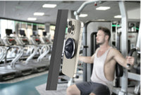 A2C MagSafe gym holder package contents showing mount base, metal ring sticker and product box