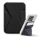 MOFT Snap-On MagSafe phone stand and wallet in Jet Black MOVAS vegan leather